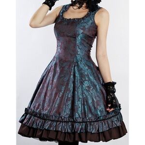 Night Glory Gothic Lolita Tiered Sleeveless Dress Size M Lady 80 NWT Neo Ludwig
